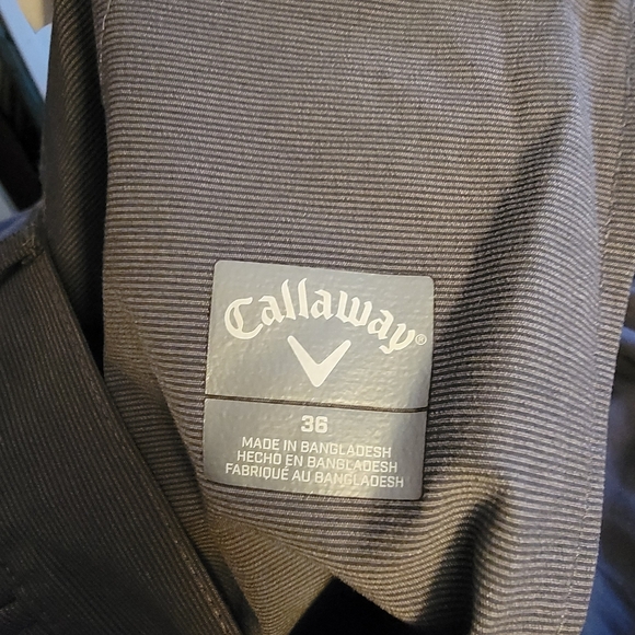 Callaway Golf shorts 36 Dk Gray HTR 4 Way Stretch Light Moisture Wicking $75 NWT - Picture 5 of 14